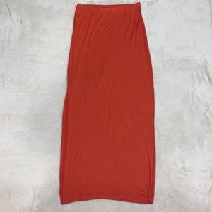 Orange maxi skirt